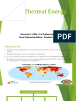 Geo-Thermal Energy: Department of Electrical Engineering Assam Engineering College, Guwahati-13