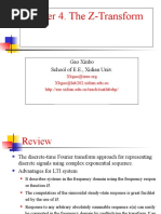 Chapter 4. The Z-Transform: Gao Xinbo School of E.E., Xidian Univ