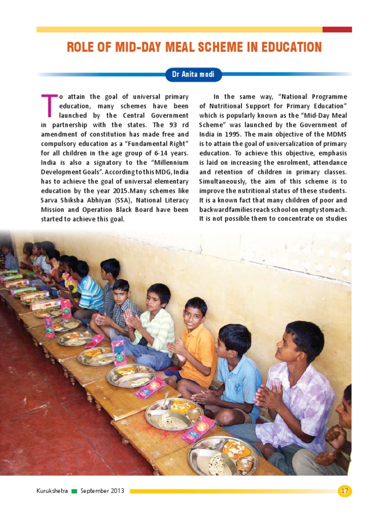 Impact of Mid-Day Meal on Education | PDF | Foods | Schools