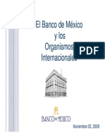El Banco de Mexico y Los Organismos Internacionales