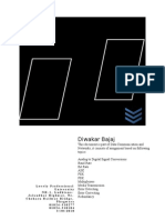 This document is part of     Data Communication and Networks   and it consists of   Analog to Digital Signal Conversions, Various Transmission Media, and Multiplexing, Types o f Multiplexing, Error Detecting and Correcting using Redundancy    