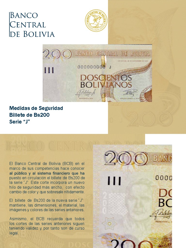 Billete de Bs200