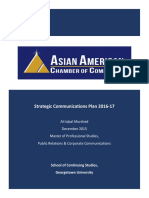 Strategic Communications Plan 2016-17 for the Asian American Chamber of Commerce