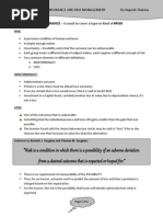 IRM Sessional Test Notes - Introduction To Risk and Insurance