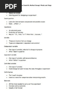 The Scientific Method Concept Words and Steps