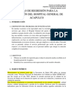 Un Modelo de Regresión Hospital Gral