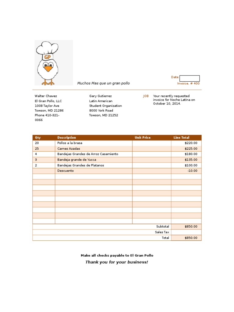 Invoice | PDF | Cooking, Food & Wine