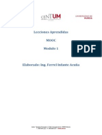 Resumen de Lecciones Aprendidas Modulo 1 Introducción A La Certificación PMP Por Ferrel Infante