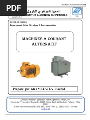 machines a courant alternatif pdf pdf courant alternatif puissance physique