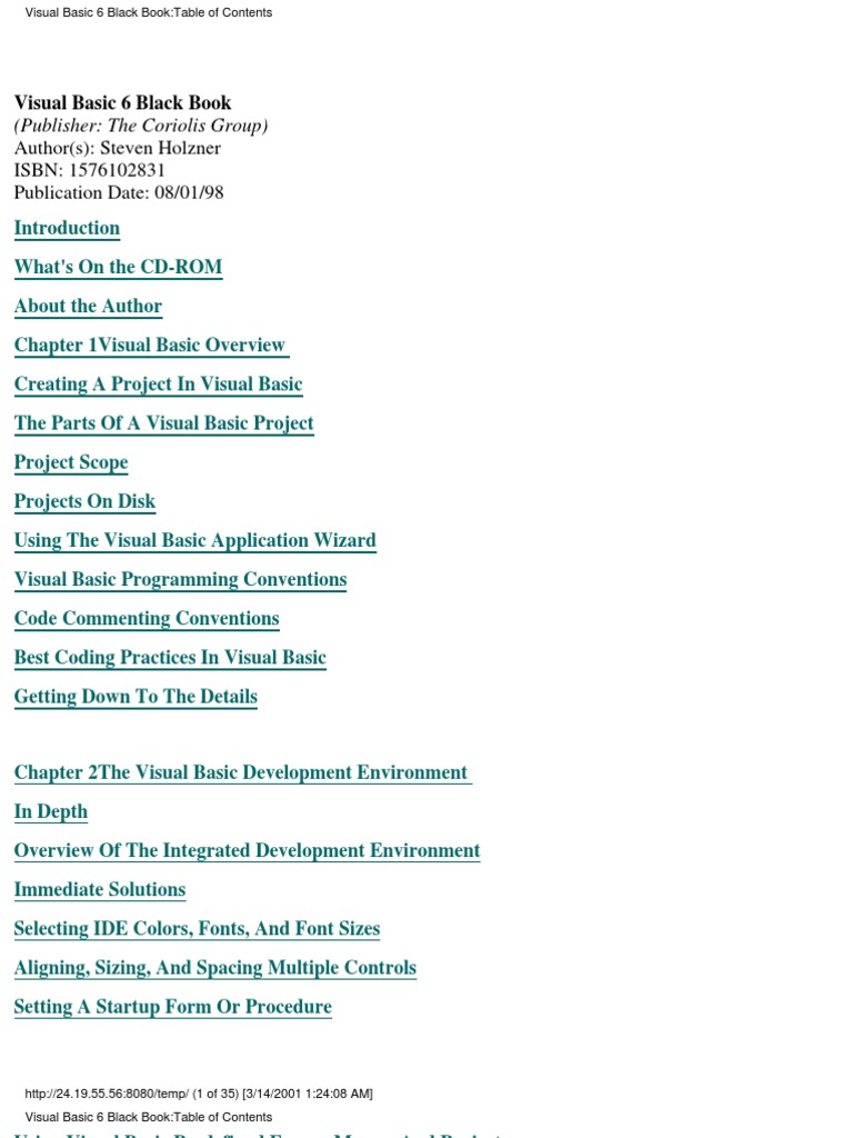 Visual Basic 6 Black Book | PDF
