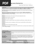 Lesson Plan Cotton Ball Vs Sandpaper Words | PDF