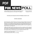 Fox Poll South Carolina 12-9-15