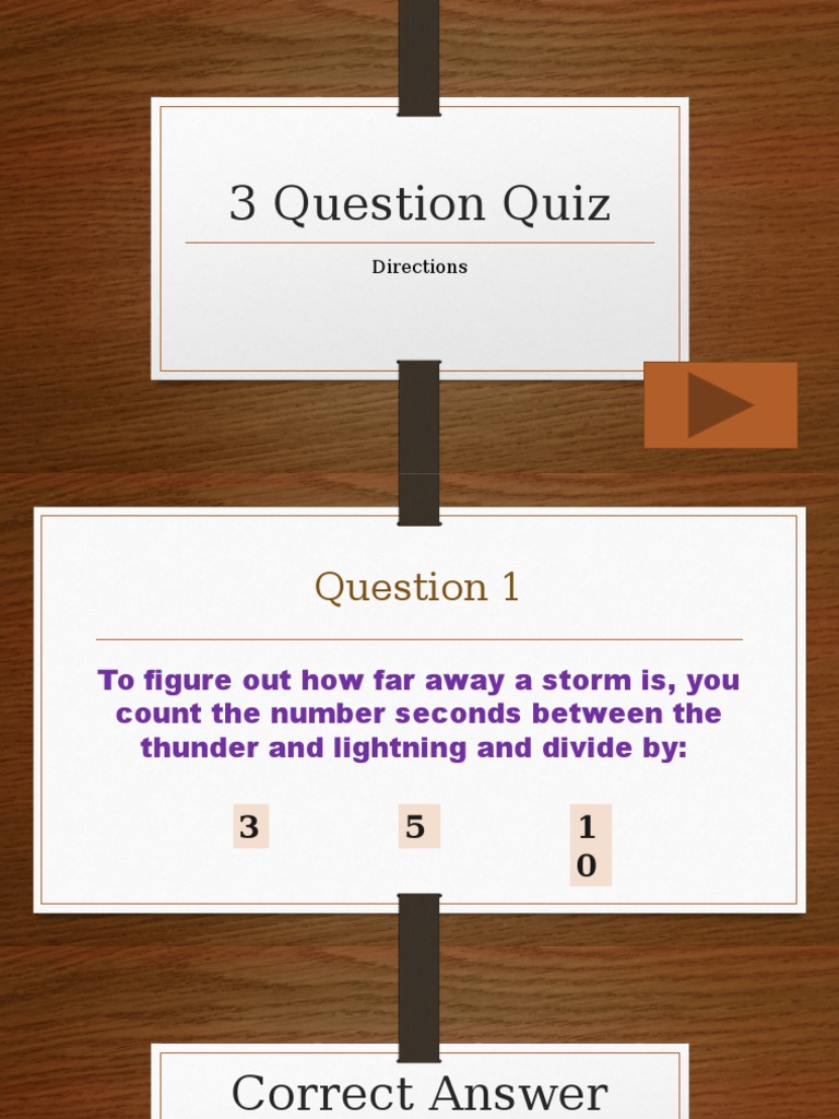 3 Question Quiz | PDF