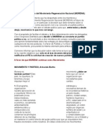 A Las y Los Integrantes Del Movimiento Regeneración Nacional