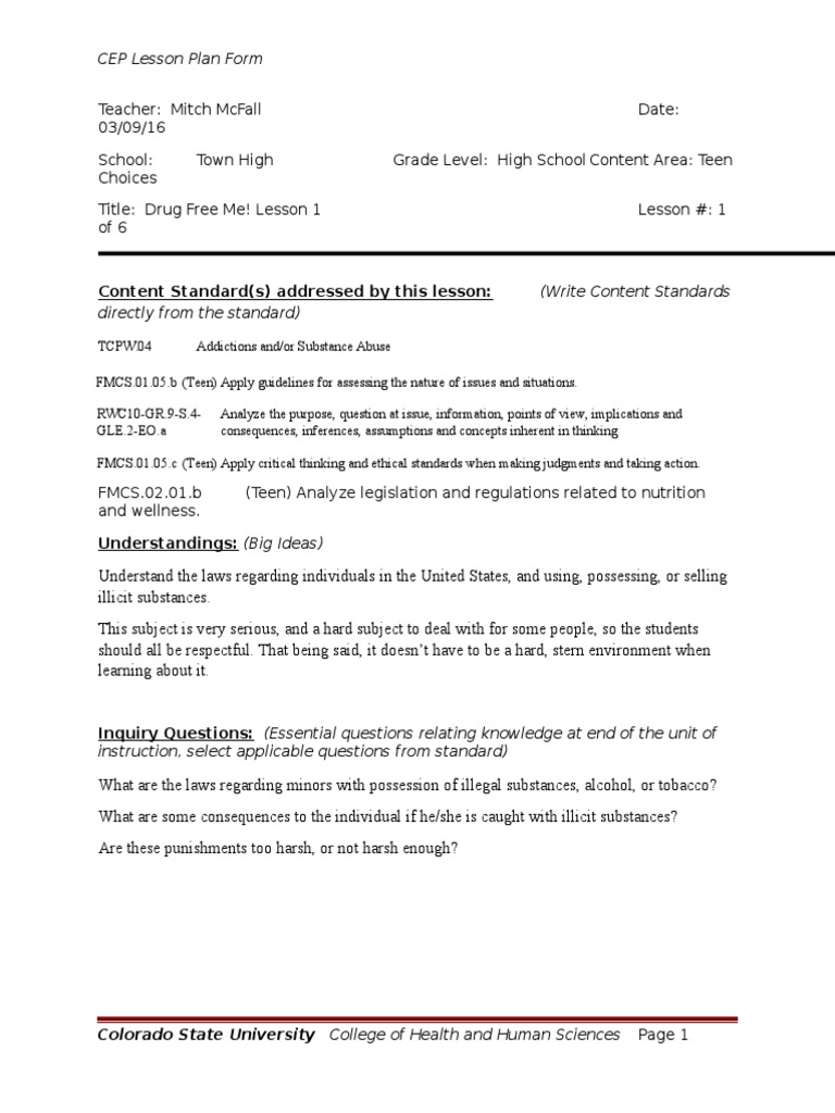 Lesson 1 of 6 | PDF | Lesson Plan | Educational Assessment
