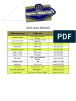 2010 Camp Schedule Final