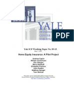 Yale ICF Working Paper No. 03-12 Home Equity Insurance: A Pilot Project