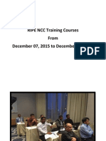 RIPE NCC Training Courses