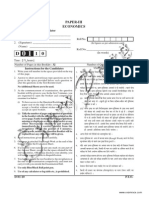 Paper-Iii Economics: Signature and Name of Invigilator