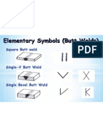 Elementary Symbols (Butt Welds)