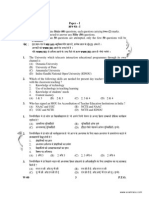 Paper - I - I Note: This Paper Contains Sixty (60) Questions, Each Question Carrying Two (2) Marks