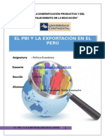 El Pbi y La Exportacion en El Peru