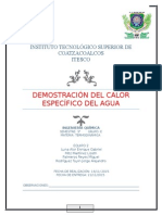 Practica 5 Demostracion Del Calor Especifico Del Agua