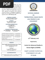 Brochure- National Seminar on 'International Human Rights Law- Prospects and Challenges'