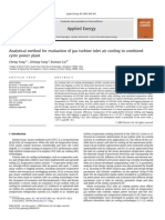 J.apenergy.2008.08.019) Cheng Yang Zeliang Yang Ruixian Cai - Analytical Method For Evaluation of Gas Turbine Inlet Air Cooling in Combined Cycl