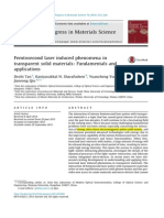 Femtosecond Laser Induced Phenomena