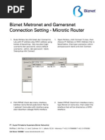 Download Biznet Metronet - Connection Setting - Microtic Router by Choky Aconk SN292861328 doc pdf