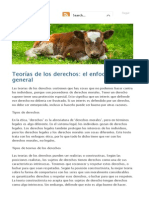 Teorías de Los Derechos - El Enfoque General - Ética Animal