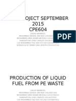 Production of Liquid Fuel From PE Waste