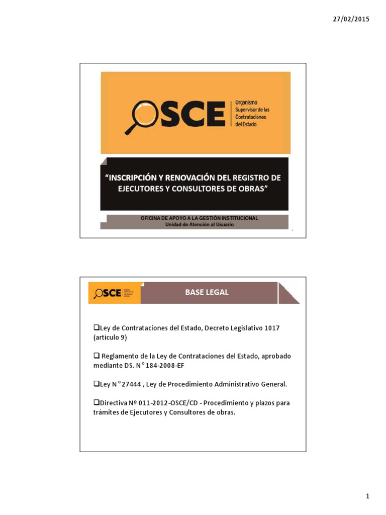 Inscripción y Renovación RNP Obras | PDF | Negocios | Finanzas y dinero