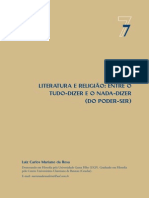 106404877 Literatura e Religiao Entre o Tudo Dizer e o Nada Dizer Do Poder Ser Revista Ciencias Da Religiao – Historia e Sociedade