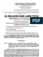 House Bill No. 212-314-346 and 2702 (22 Million Fake Land Title)