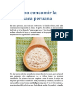 Cómo Consumir La Maca Peruana