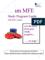 Exam MFE Study Program Guide