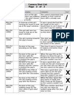 Camera Shot List Page 2