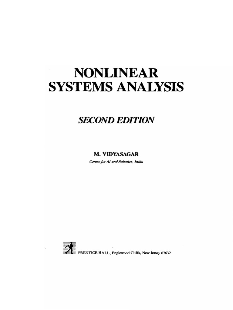 Nonlinear Systems Analysis | PDF