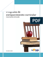 X PROGRAMA DE ENRIQUECIMIENTO CURRICULAR EN CONOCIMIENTO DEL MEDIO - LA SALLE PDF
