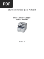 OEL Recommended Spare Parts List: MC351/MC361/MC561/ ES3451/ES5461