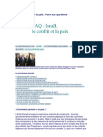 FAQ - Israël,le conflit et la paix