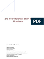 2nd Year Important Short & Long Questions
