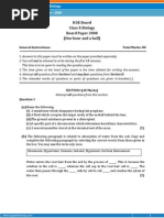 ICSE Board Class X Biology Board Paper 2008 (One Hour and A Half)