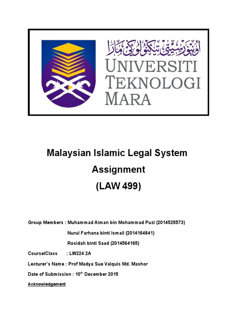 Islamic Law Restrictions in Malaysia | PDF | Sharia | Federal ...