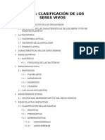 Clasificación de Los Seres Vivos