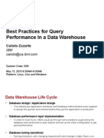 Best Practices For Query Performance in A Data Warehouse: Calisto Zuzarte