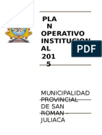 POI 2015 MPSR: Plan operativo institucional municipal