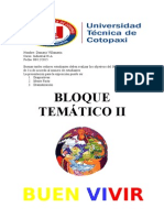 Bloque Tematico II Buen Vivir.